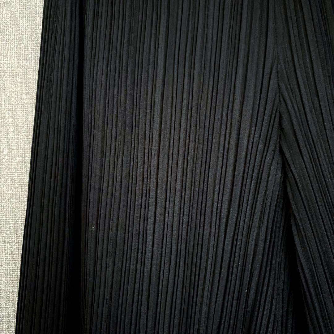 未使用級✨プリーツプリーズ イッセイミヤケ ワイドストレートパンツ 黒 2