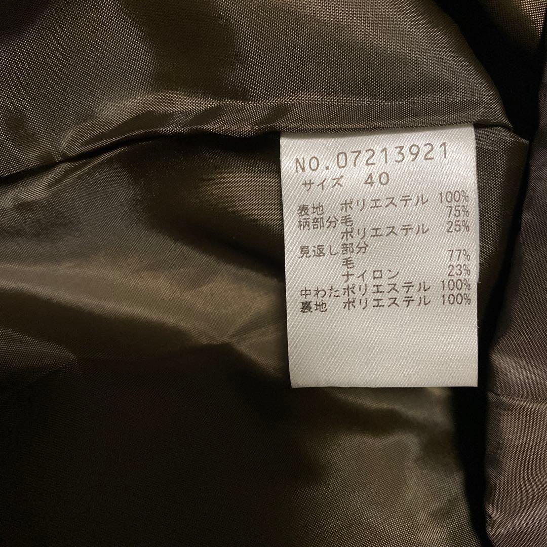 センソユニコ　ショートジャケット　ジャンパー　コート 軽い　楽ちん　ブラウン　L