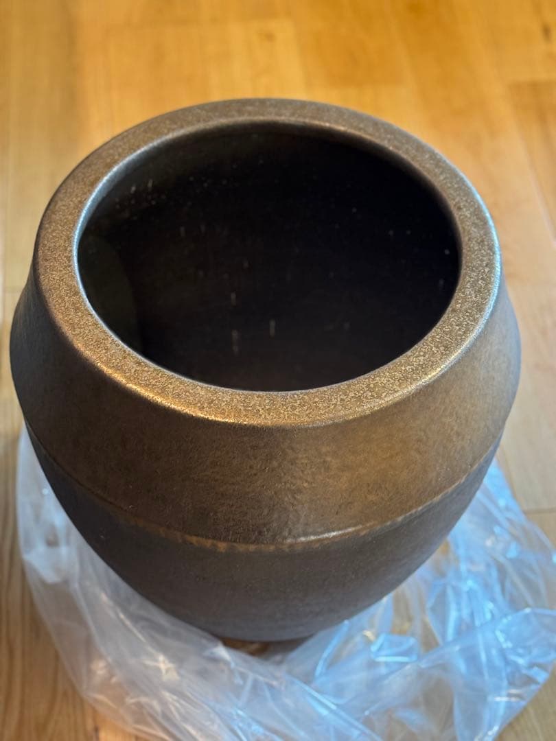 Barrel Long 信楽焼 ブラウンゴールド 鉢カバー 10号用 プランター