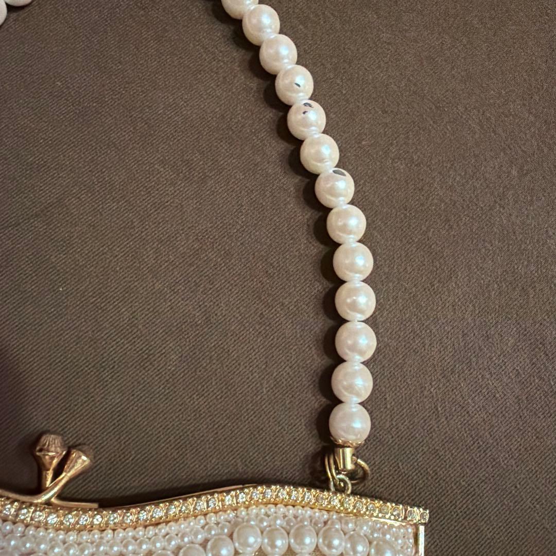 LUMY はしもと 皇室御用達 パールビーズ　パーティーバッグ