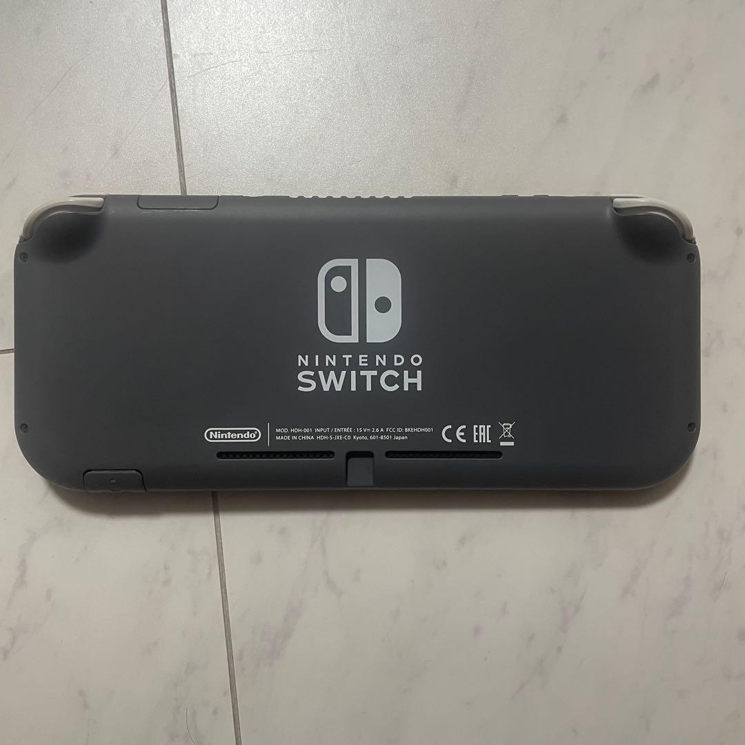 Nintendo Switch Lite グレー、他周辺ケース2点、充電器は無し