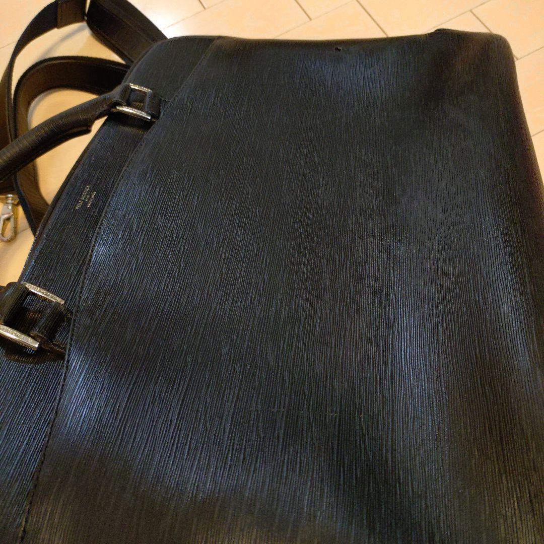 最終値下げ☆PELLE MORBIDA 黒 レザービジネスバッグ