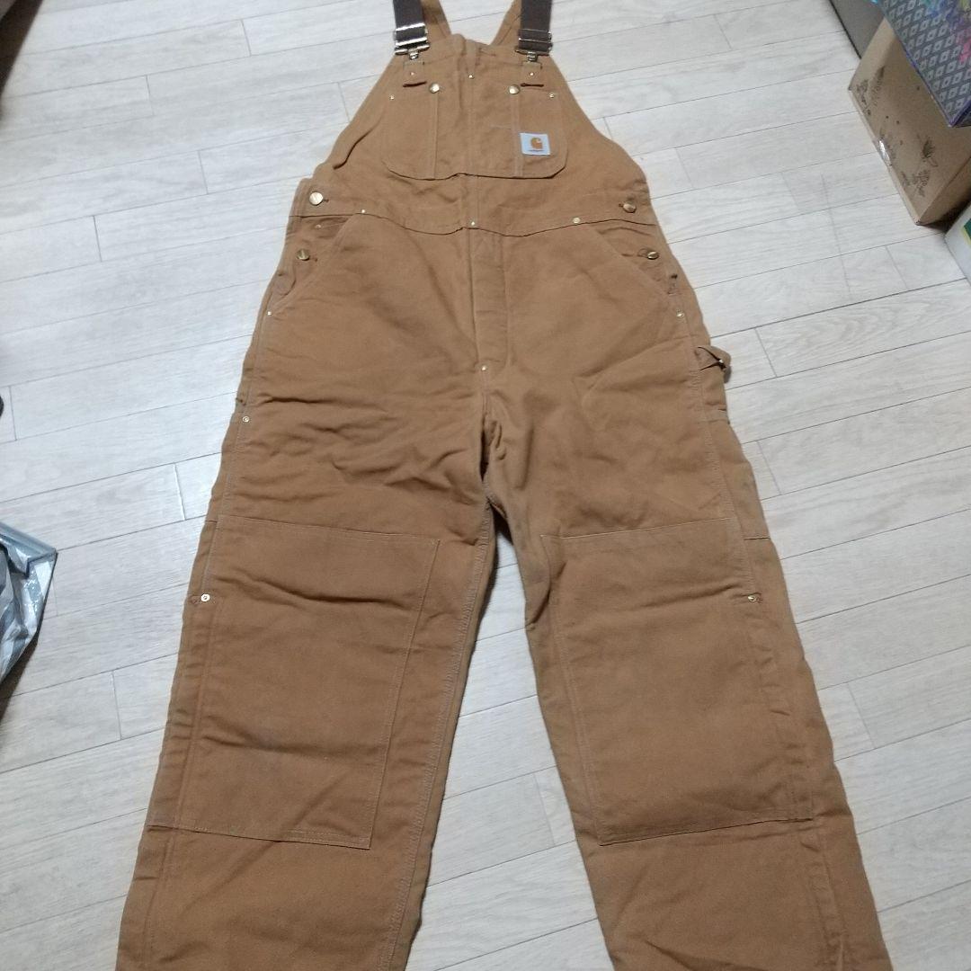 カーハート Carhartt 中綿入り ブラウン キャメル オーバーオール
