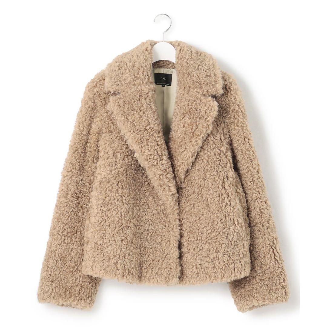 未使用 23区 ECOPEL プードルファー コート ジャケット アウター 38