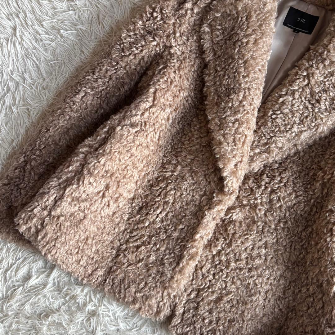 未使用 23区 ECOPEL プードルファー コート ジャケット アウター 38