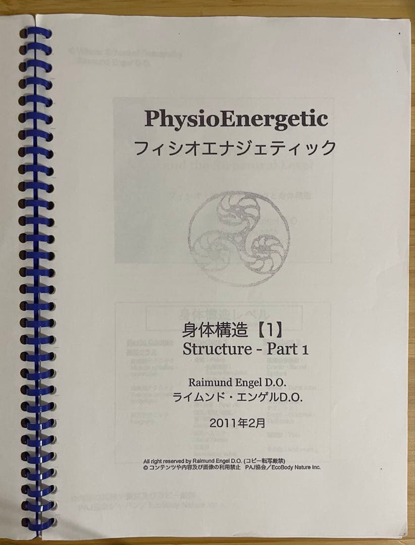 フィジオエナジェティック　身体構造① テキスト
