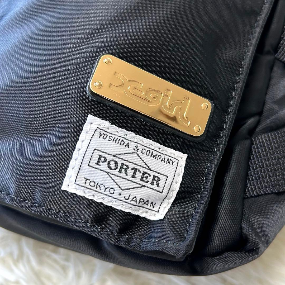 極美品✨PORTER X-girl ウエストバッグ ボディバッグ ナイロン 黒