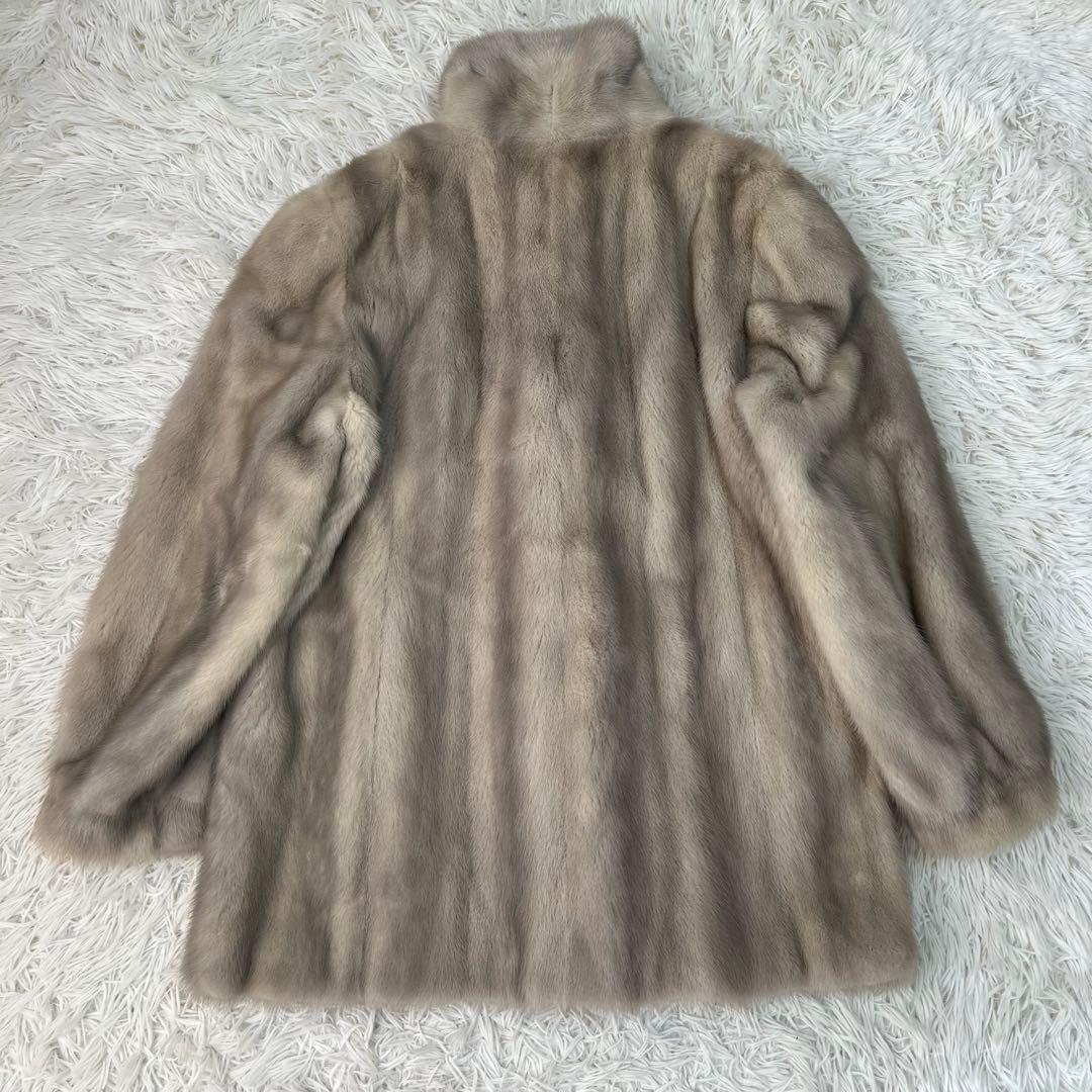 金サガ 毛皮コート ファーコート サファイアミンク 襟ボタン 11号 L