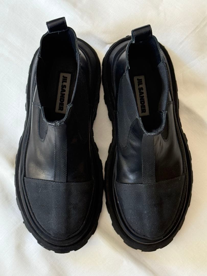 【週末3000円引きセール！！】JIL SANDER ブラック サイドゴアブーツ