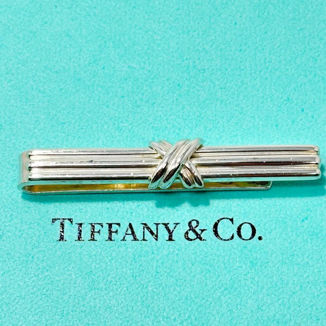 Tiffany シグネチャー　クロス　ネクタイピン　Ag925 タイピン