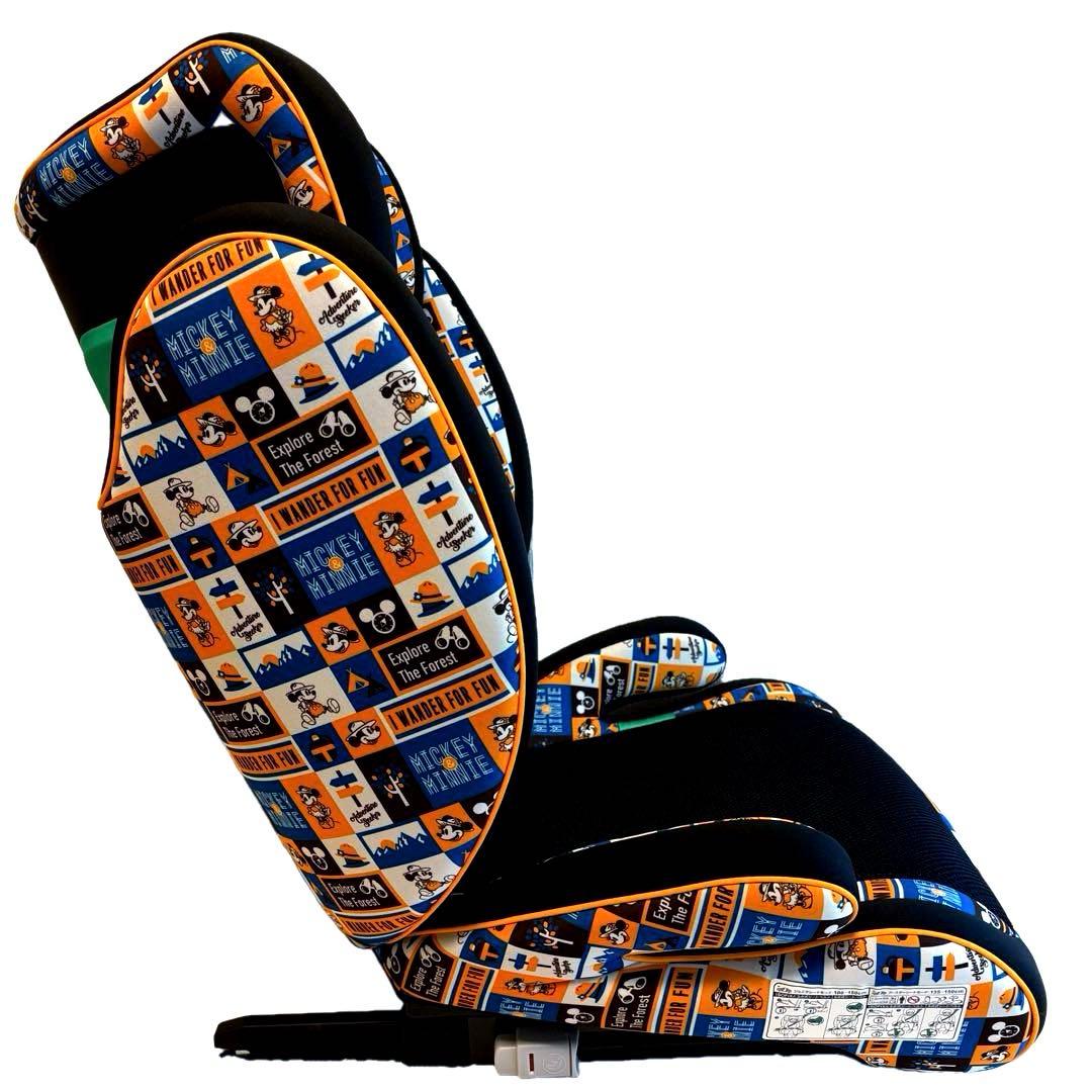 未使用級 ジュニアシート マムズキャリー ハイバックFIX ミッキー(キャンプ)