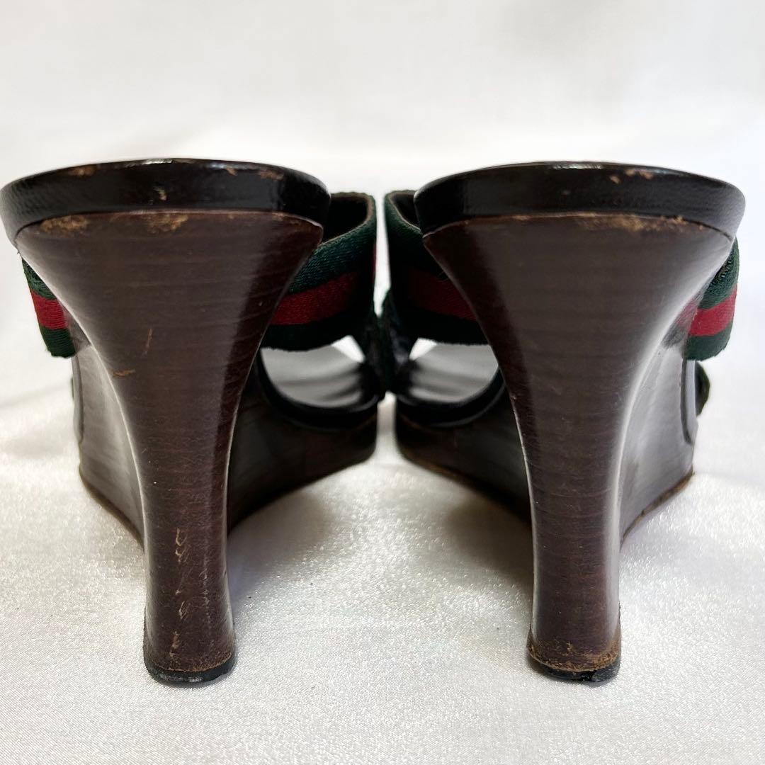 グッチ GUCCI ミュール パンプス ヒール ウェッジソール サンダル
