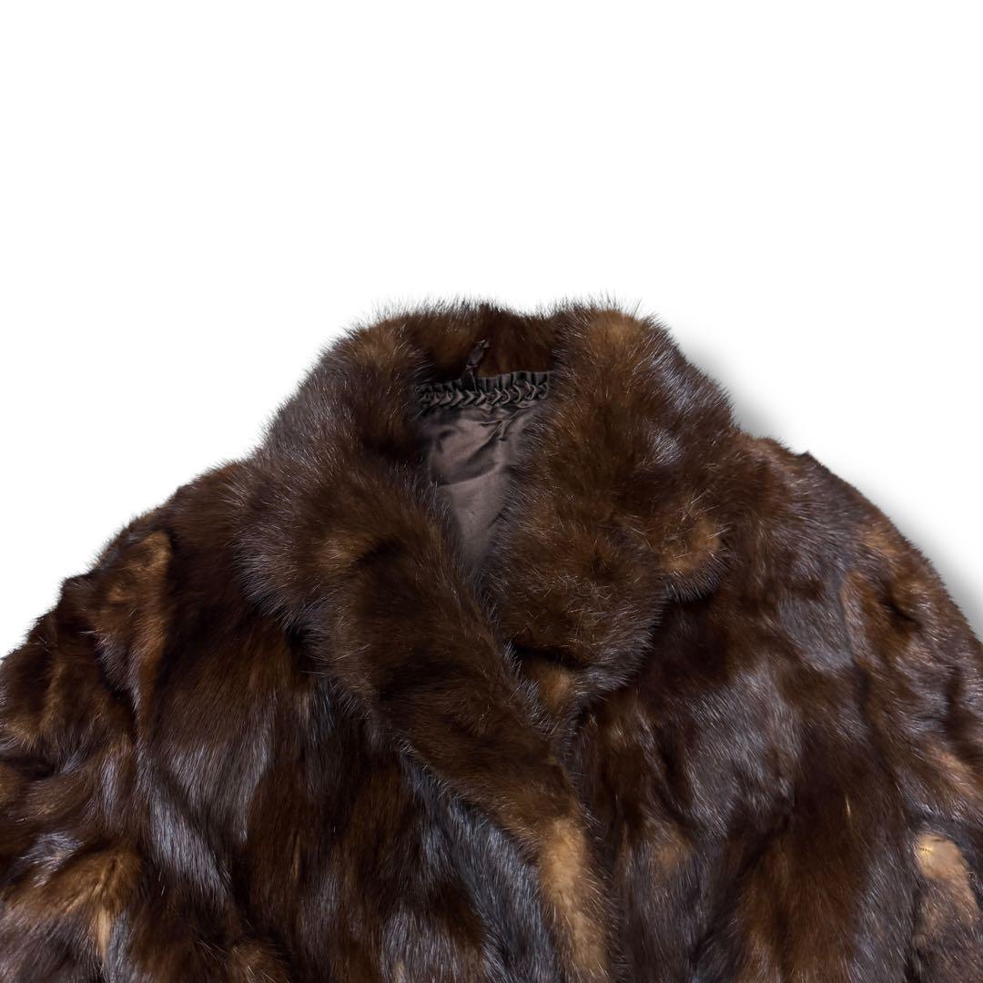 新品タグ付 DAIEI 高級ミンク 1644 毛皮 リアルファーコート ブラウン