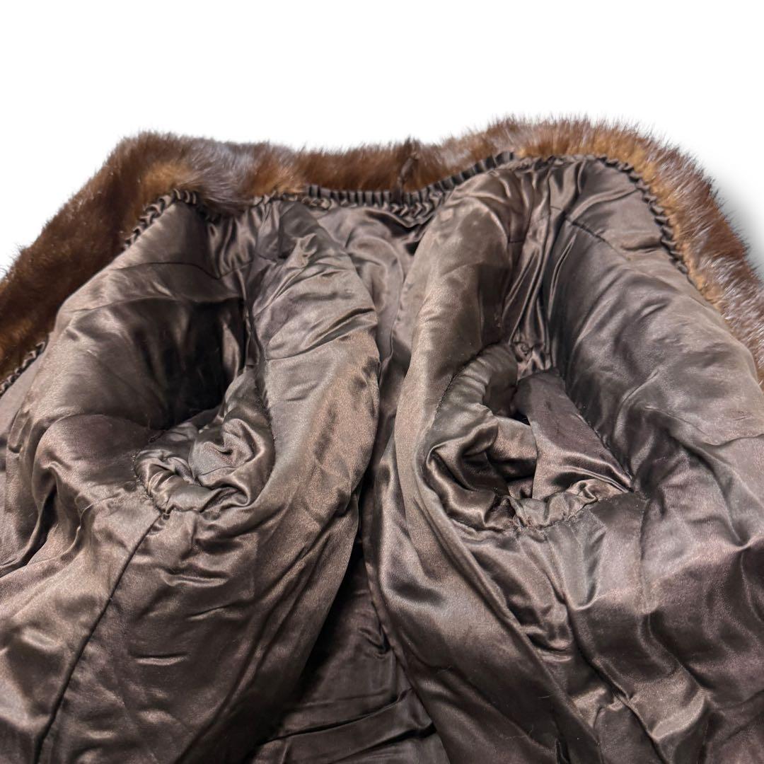 新品タグ付 DAIEI 高級ミンク 1644 毛皮 リアルファーコート ブラウン