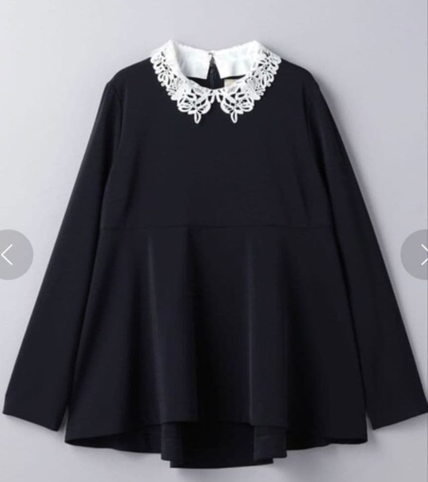 ユナイテッドアローズ FEEL CLEAN 2wayブラウス ペプラム ネイビー