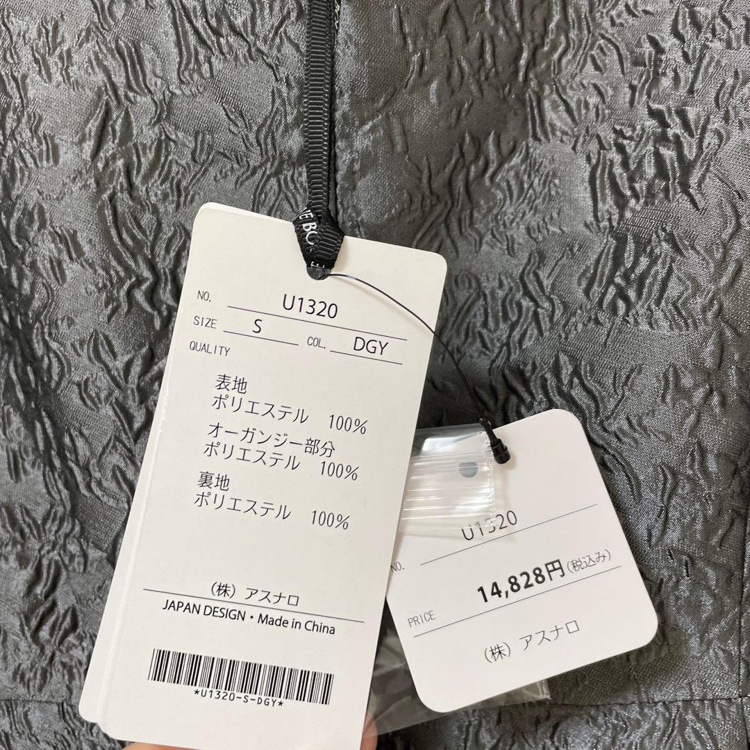 ルイルエブッティック　シアーランタンスリーブふくれジャカードドレス