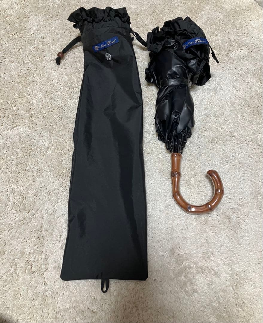 100%遮光 日傘 折りたたみ傘【Rose Blanc】