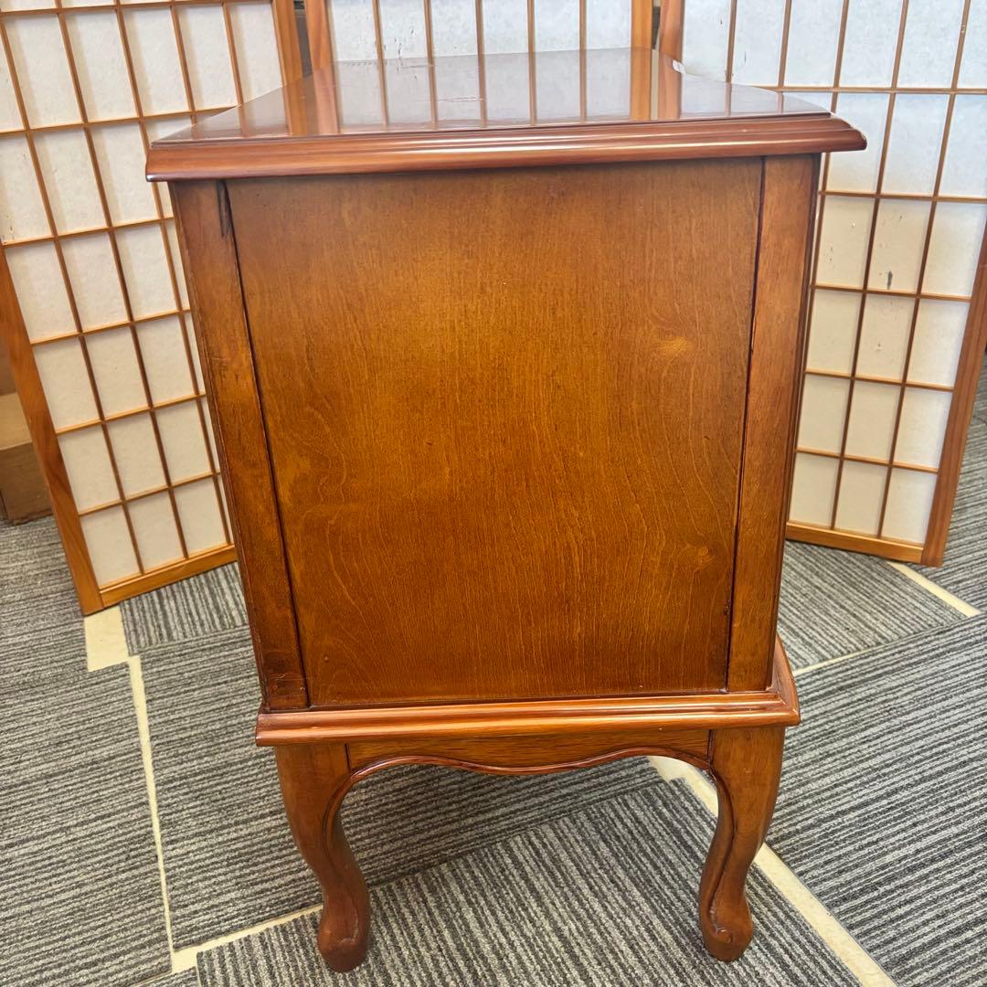 イタリア製 2段チェスト 象嵌 花柄 猫脚 ワイドチェスト クラシック 欧風