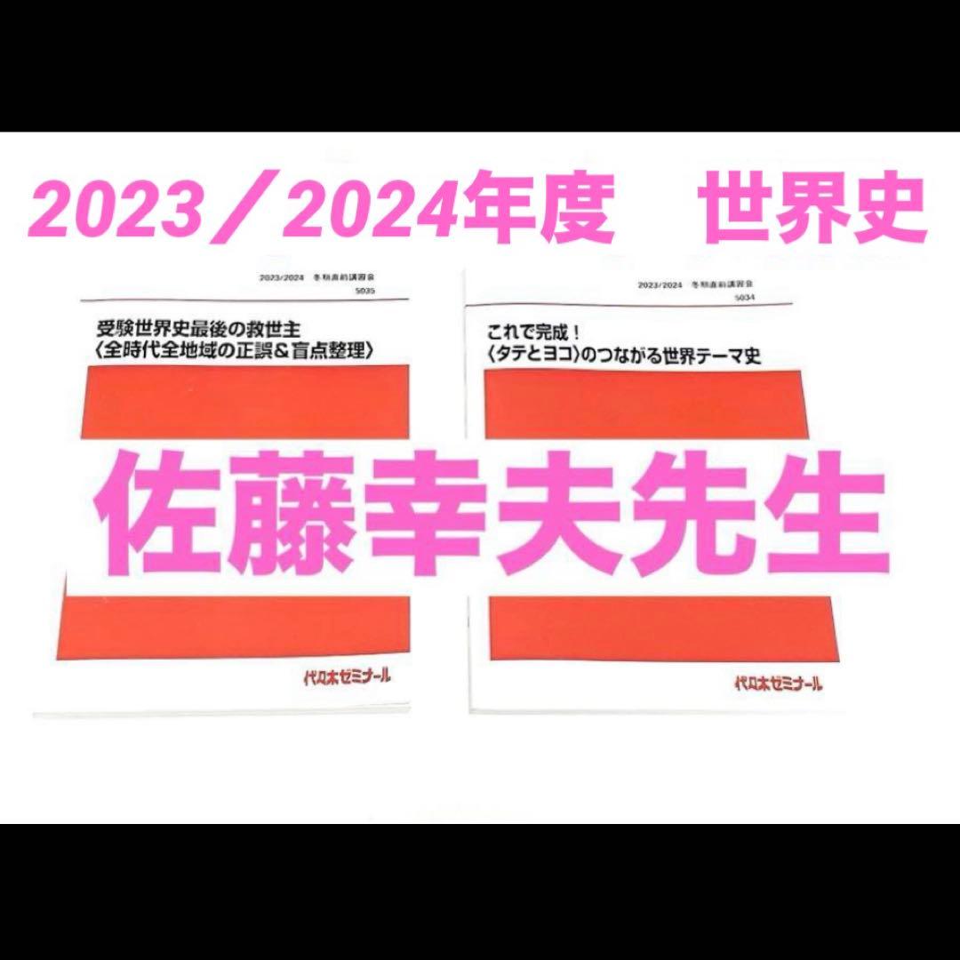 代ゼミ　テキスト　佐藤幸夫　受験世界史最後の救世主 医学部　メシア　河合塾