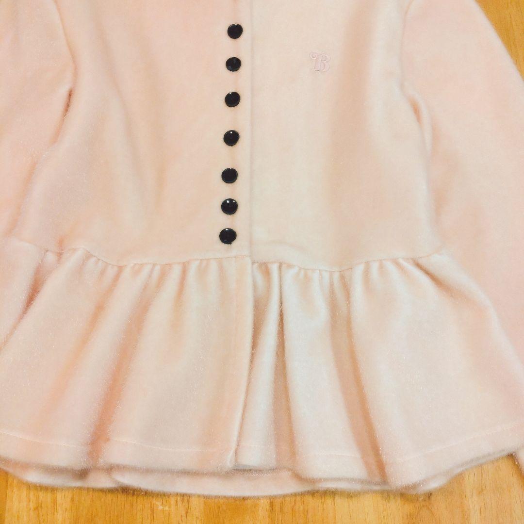 【美品】bibiy. ビビィ　ペプラムカーディガン ピンク M カットソー　長袖