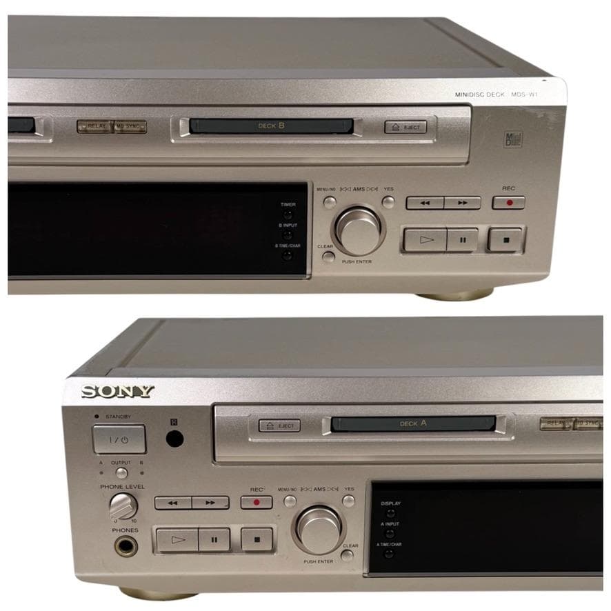 ◆優良動作品・録音動作確認済◆SONY ダブルMDデッキ MDS-W1