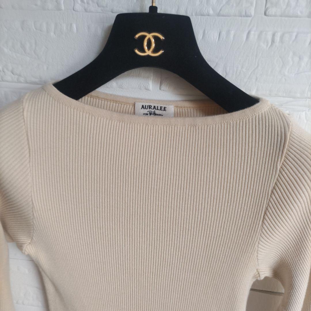 専用✨AURALEE　RonHerman　ギザリブボート ネックプルオーバー