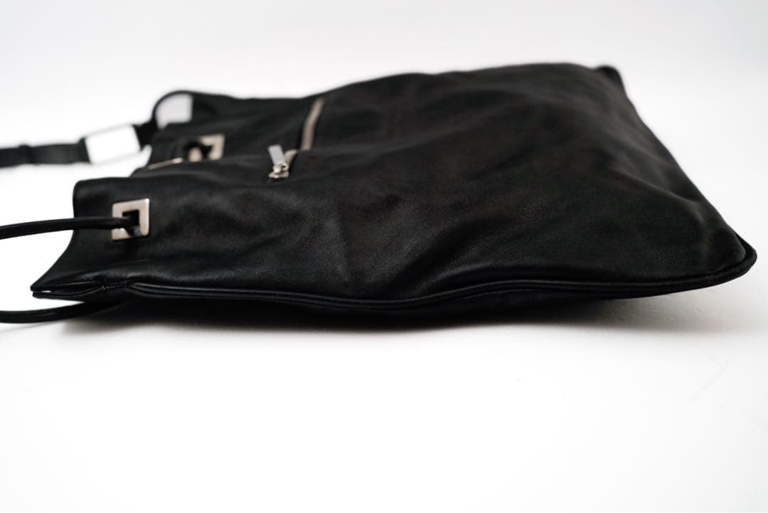バッグ GUCCI TomFord Black Leather Shoulder Bag