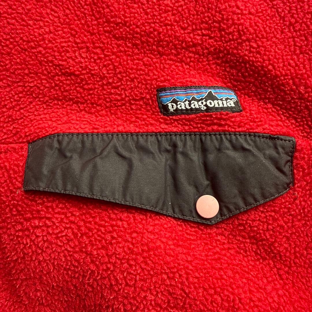 【90s】Patagonia シンチラスナップT ブラック レッド