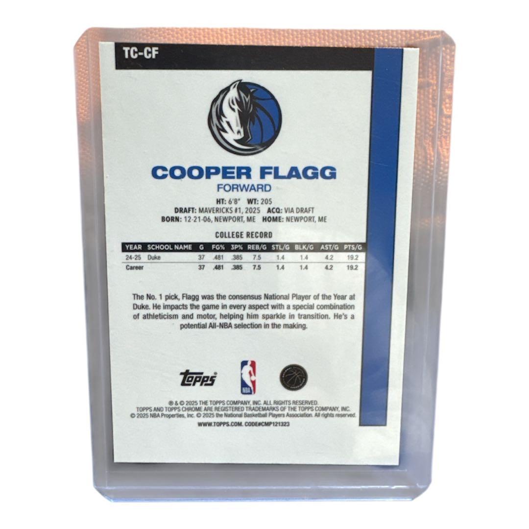 ゆ*庄様 希少ミスカットエラーCooper Flagg Dallas Maver