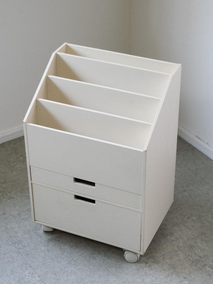 【太郎】マガジンラック・ブックシェルフ 本棚 ワゴン レトロ