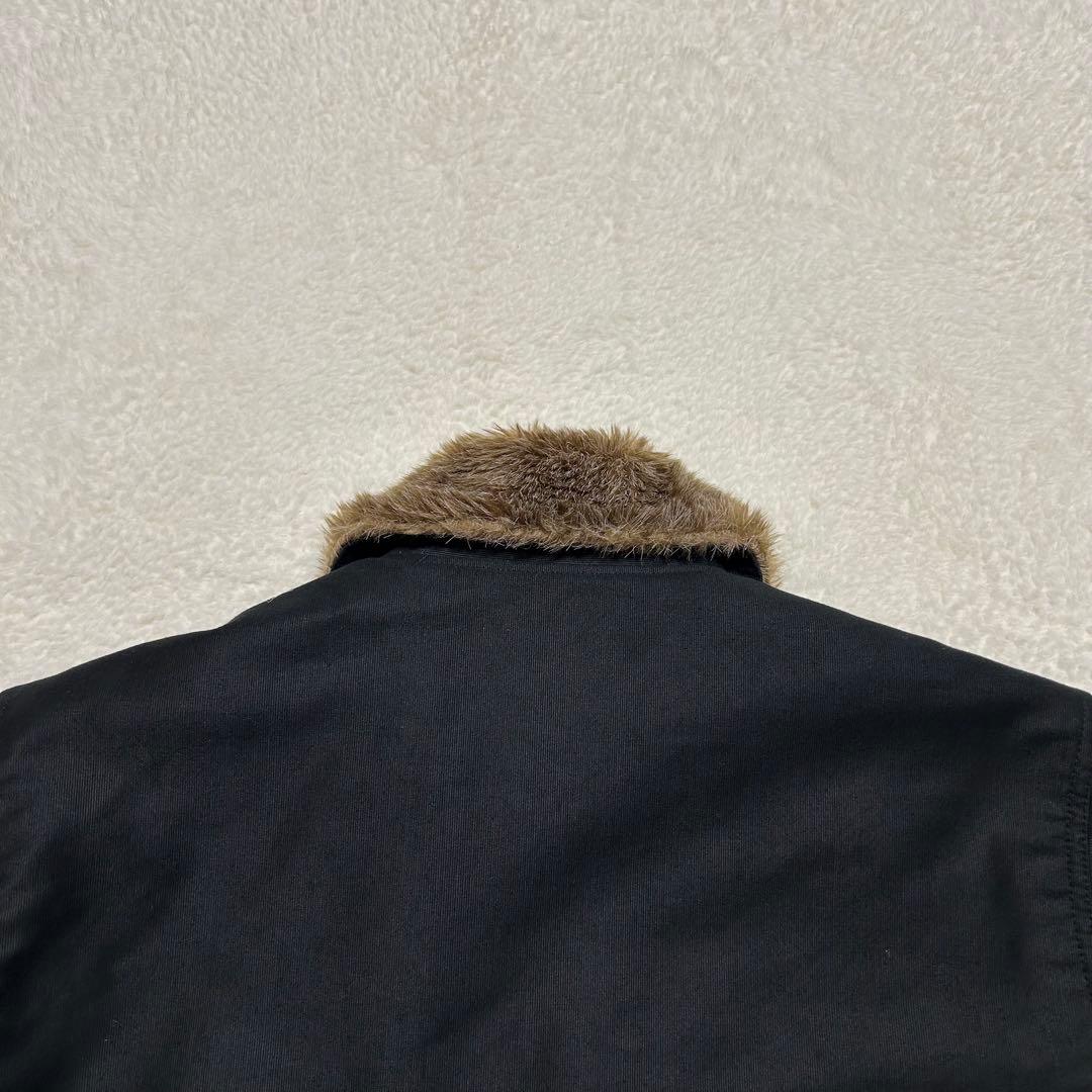 日本製 HOUSTON N-1 デッキジャケット IDEAL ジップ 黒 38