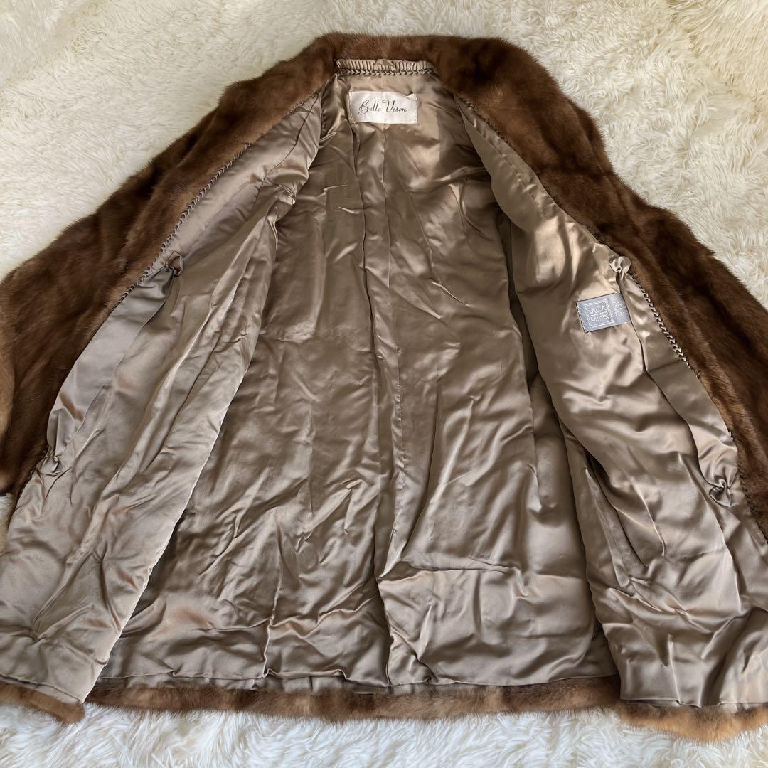 【タグ付】美品 サガミンク Belle Vison ファーコート 大きめ 銀タグ