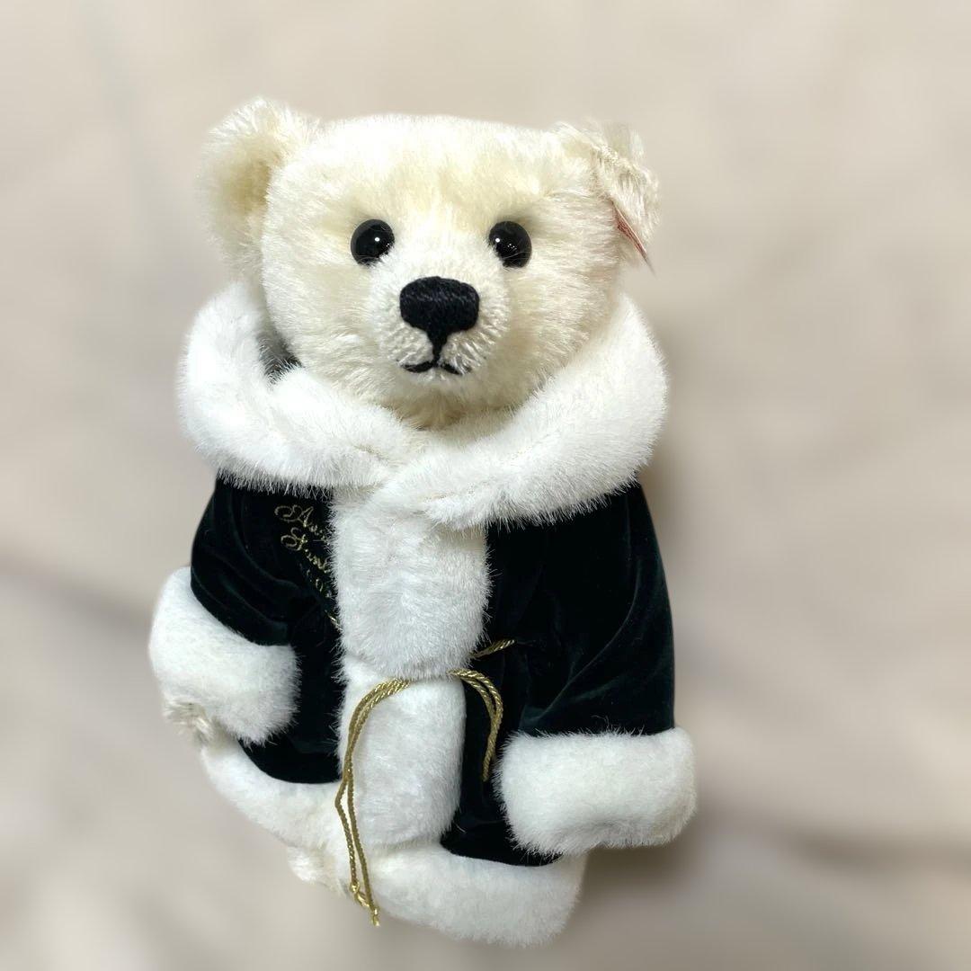 新品　シュタイフ　テディベア　ぬいぐるみアジアンサンタ2002 白いモヘア限定品