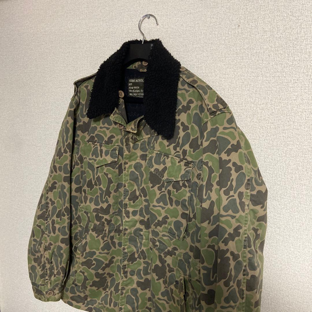【激レア】オールドステューシー 迷彩 ダックハンターカモ 襟ボアジャケット XL