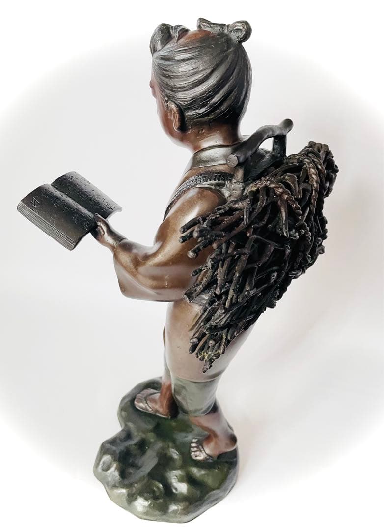 二宮金次郎 ブロンズ像 48cm 7kg