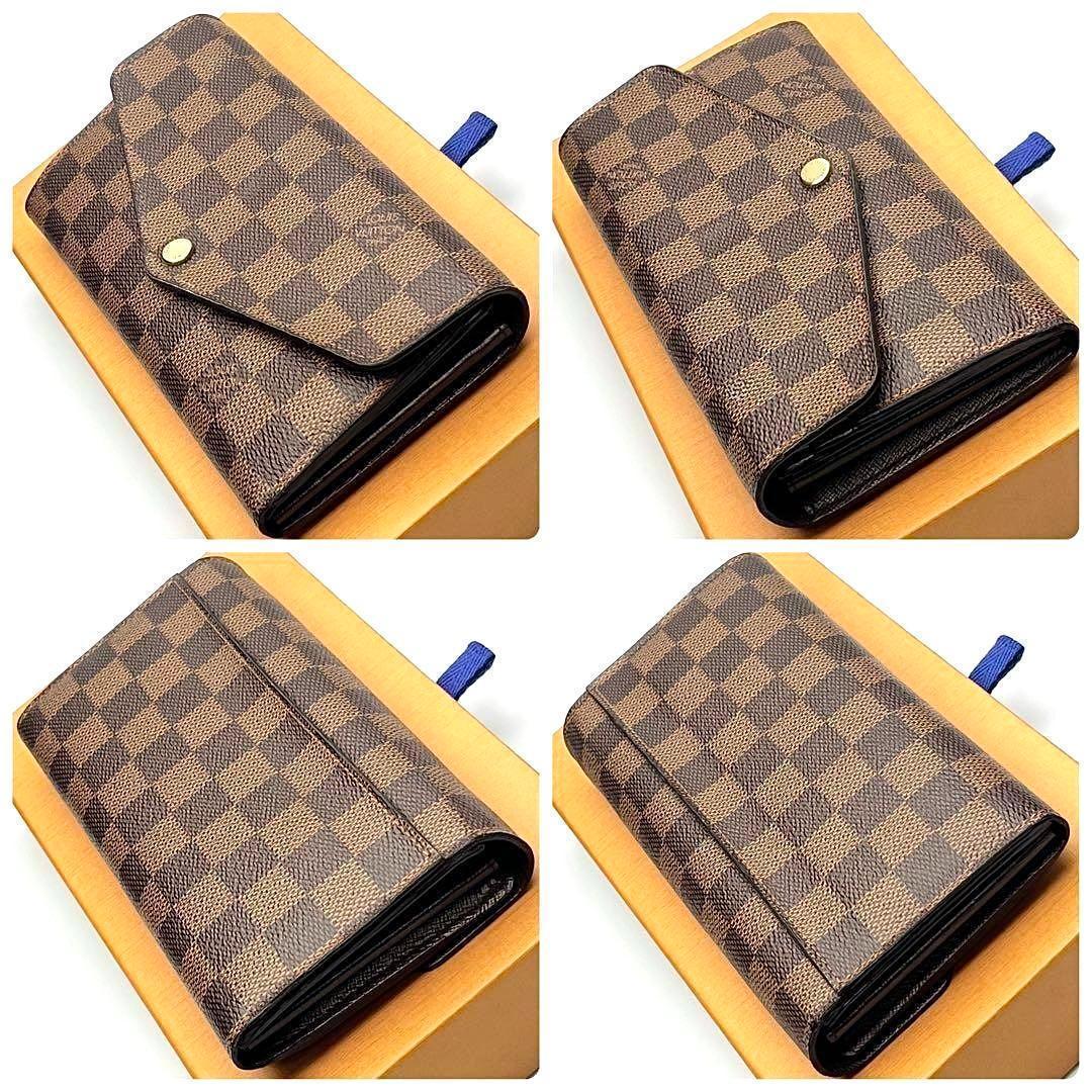 本日限り！ルイヴィトン ポルトフォイユ・サラ ダミエ・エベヌ正規品保証 Z288