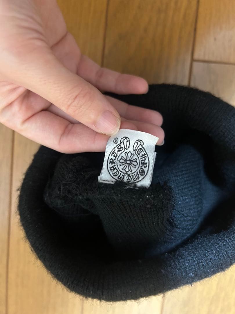 CHROME HEARTS 黒ニット帽