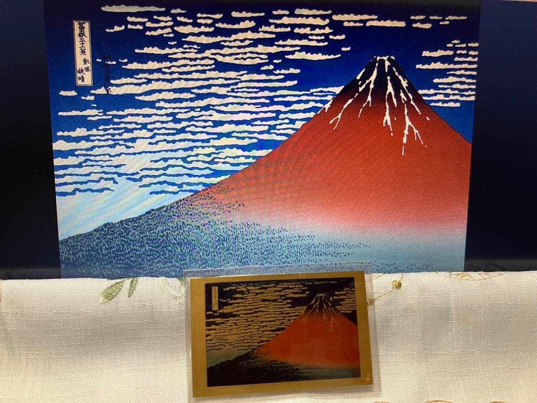 純金アート絵画シリーズコレクション　「富嶽三十六景　赤富士」24K24金　極美品