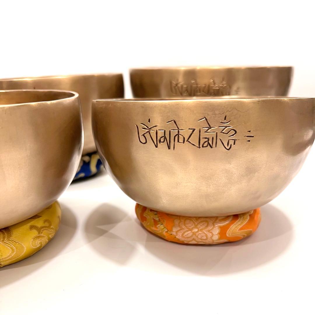 フルムーン アンティークゴールド ソ・ラ・シ・ド 4点セット シンギングボウル