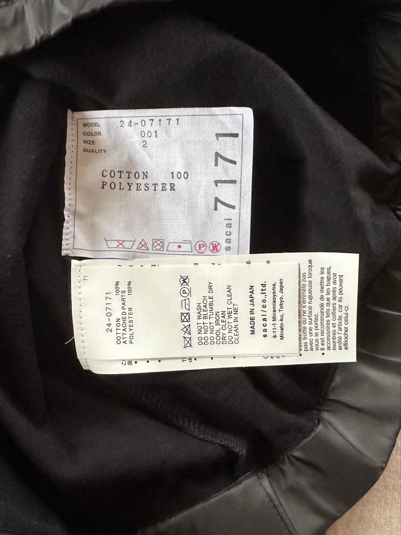 黒2新品 sacai レディース 切り替え シアー Tシャツ サカイ ブラック