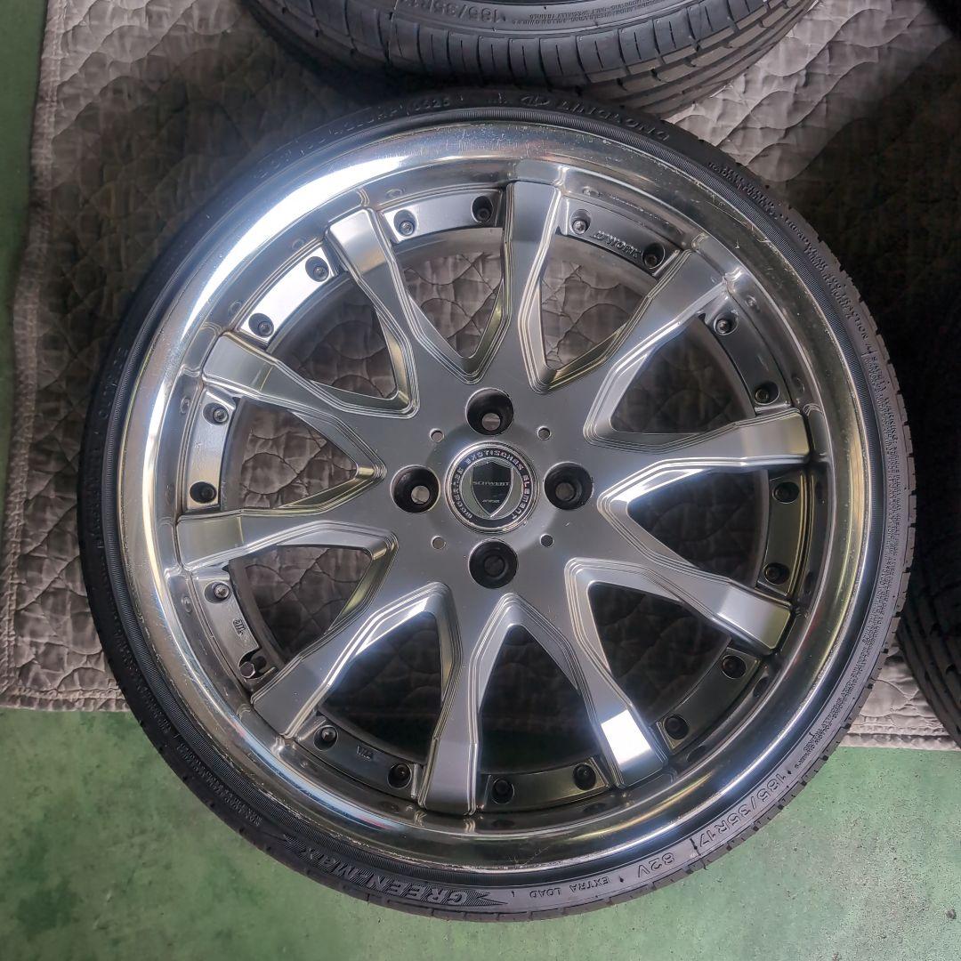 【深リム】WORK Schwarz 17インチ185/35R17 4本 2025