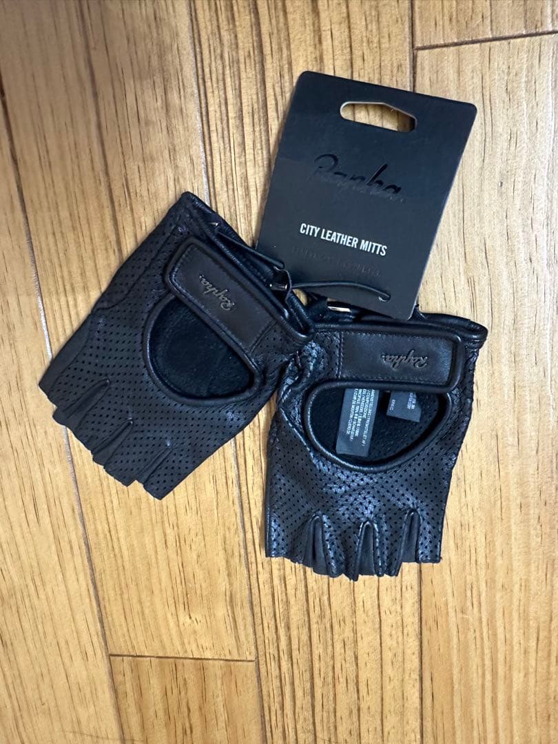Rapha City Leather Mitts ブラック S サイズ　ラファ