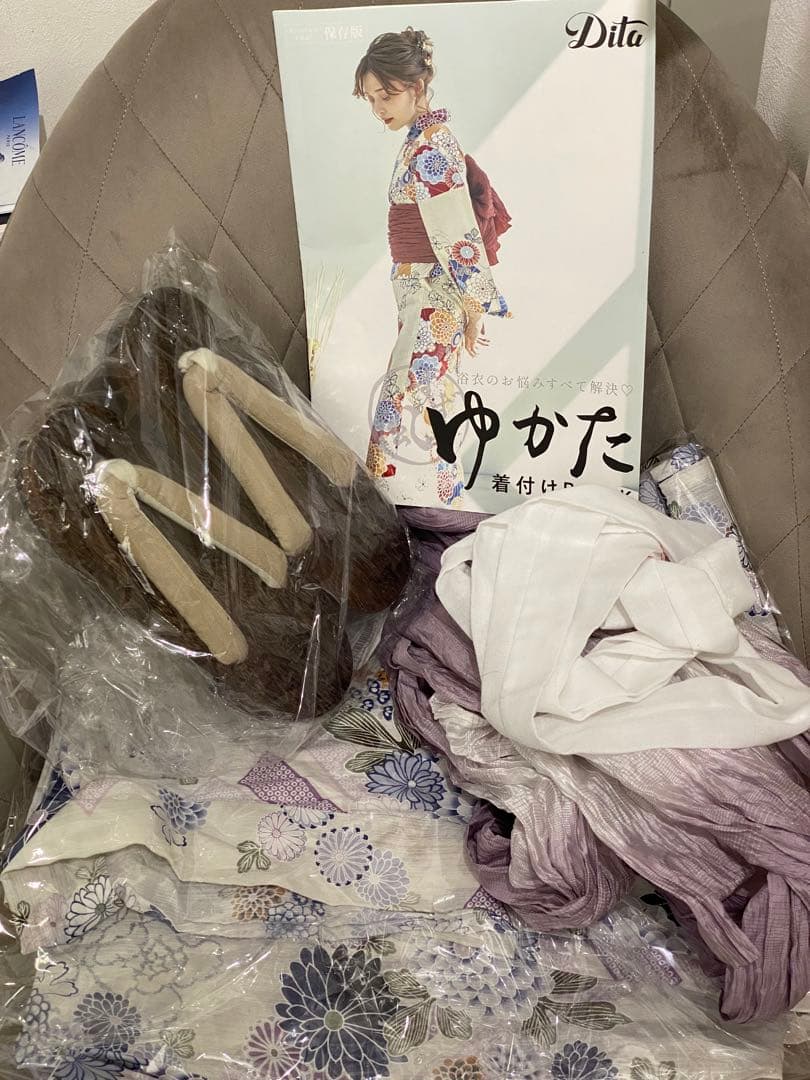 Dita 浴衣 5点セット 浴衣 帯 下駄 着付けマニュアル 腰紐