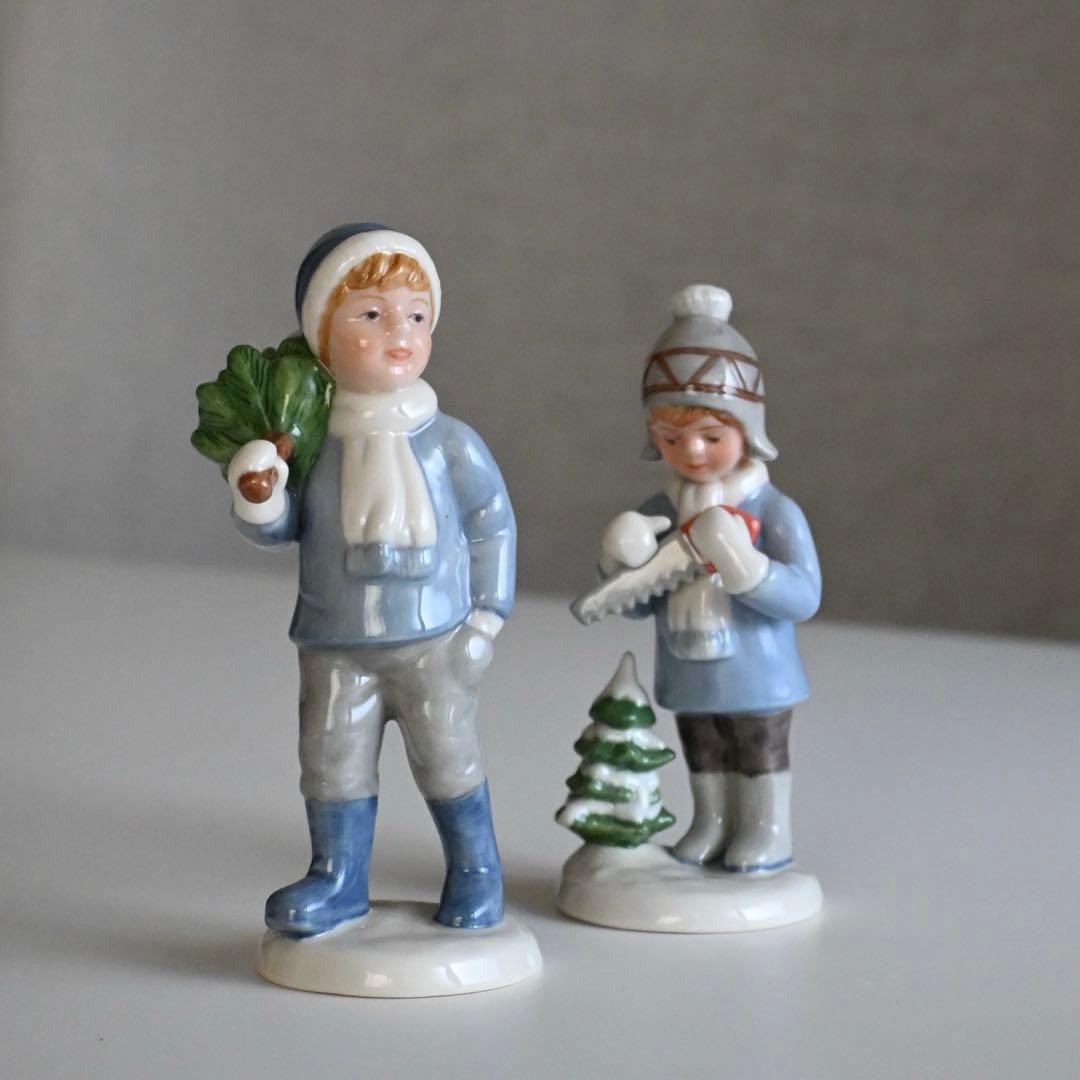 d*3様 ロイヤルコペンハーゲン フィギュリン 2004 少年と少女 2点セット