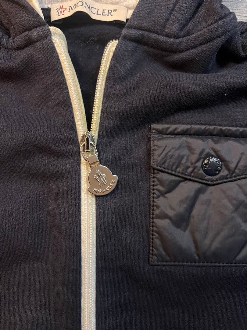 MONCLER フード付きロンパース ネイビー