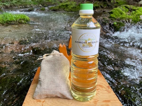 天然青森ひば精油1L＋青森ひばチップセット/入浴剤・芳香剤・消臭剤・虫除け