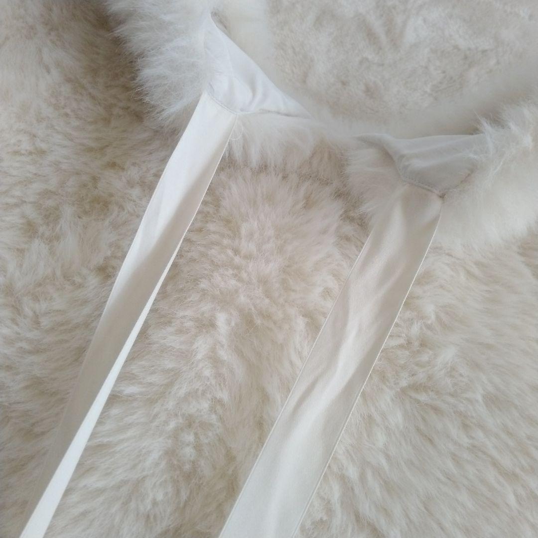 【バースデーバッシュ】美品　バックリボン ファー ベスト　ふわふわ