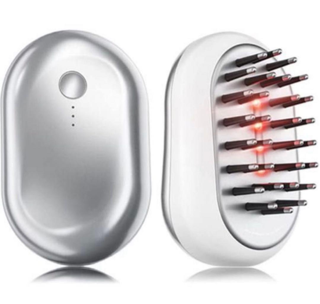 電動頭皮ブラシ EMS機能 スカルプケアブラシ 3D振動 LED光エステ