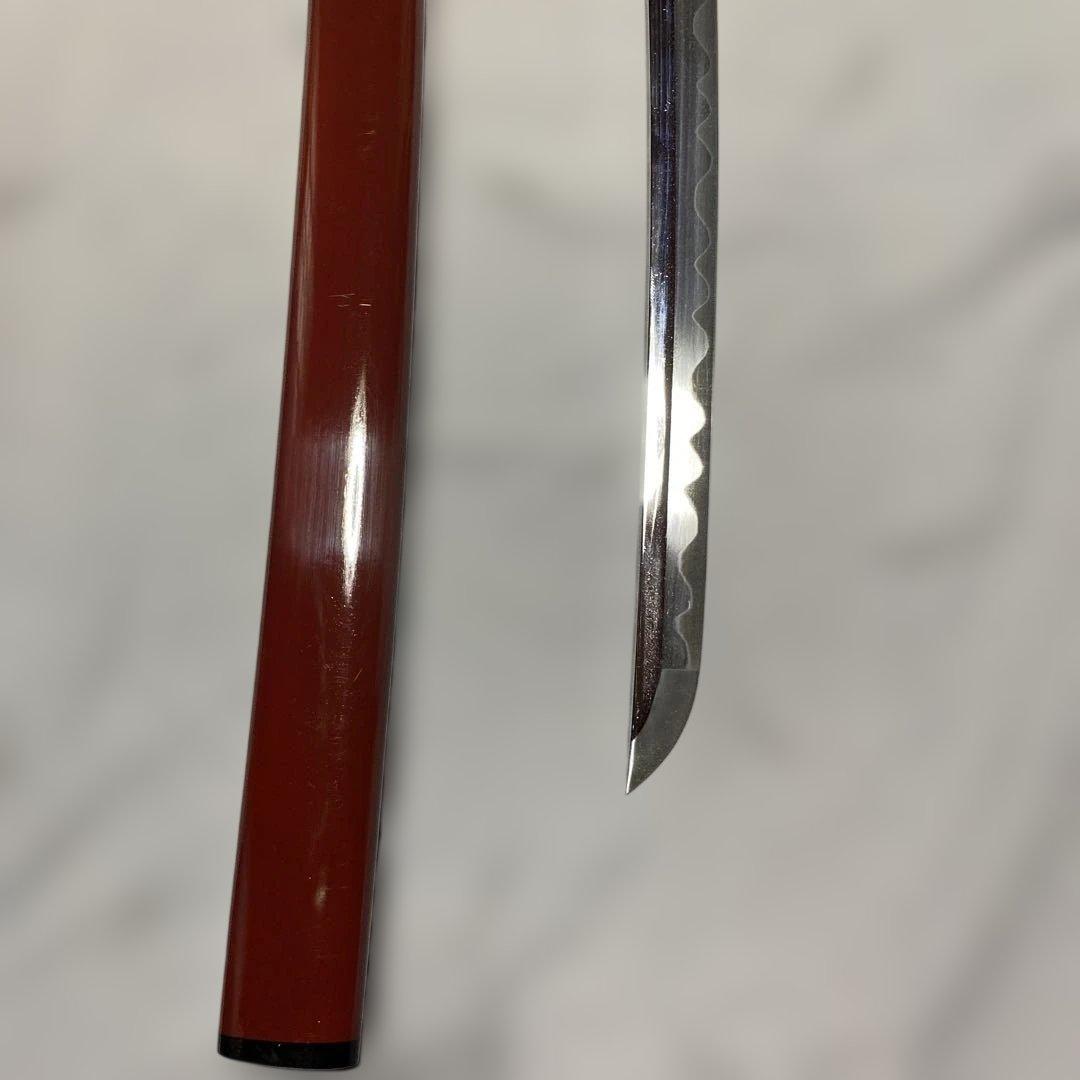 高級模造大刀 藤巻柄 竹笹図木瓜鍔 小豆色呂鞘