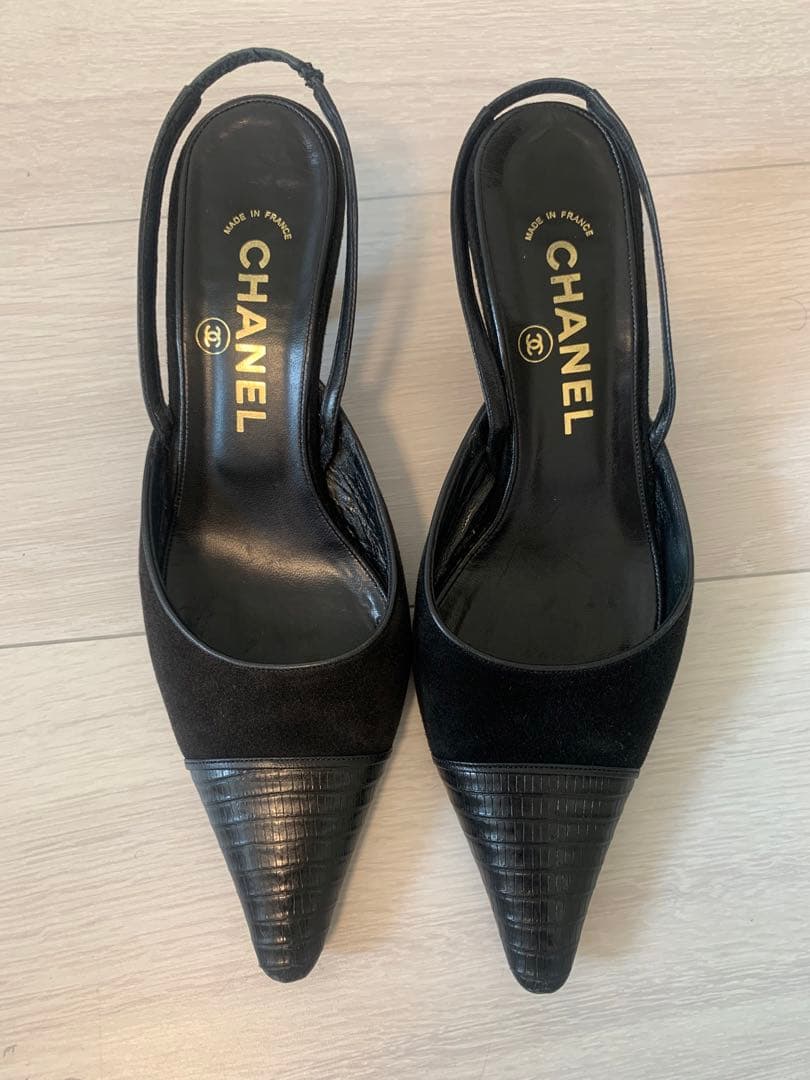 CHANEL シャネル　ブラック ミュール 35